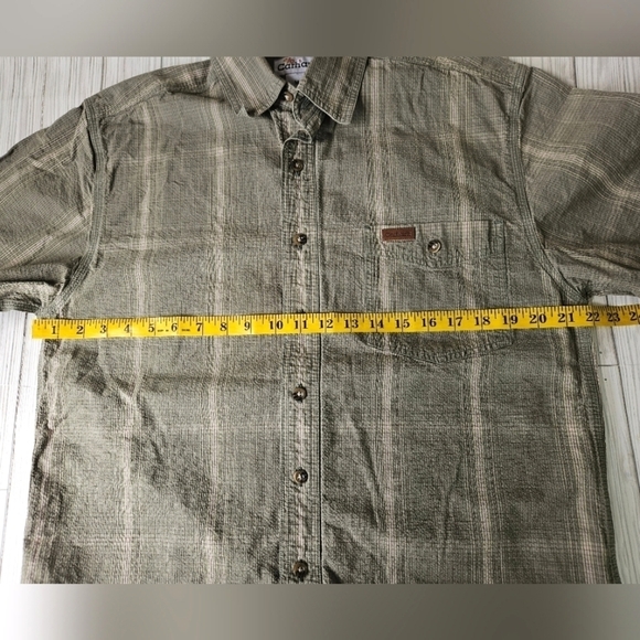 Carhartt Short Sleeve Cotton Utility Work Shirt in Sage Green Stripe Size Medium - Picture 8 of 10